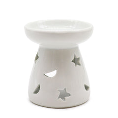 White Moon and Stars Burner
