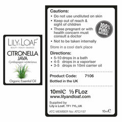 Citronella Organic Essential Oil