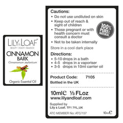 Lily & Loaf - Cinnamon Bark Organic Essential Oil 10ml - Essential Oil