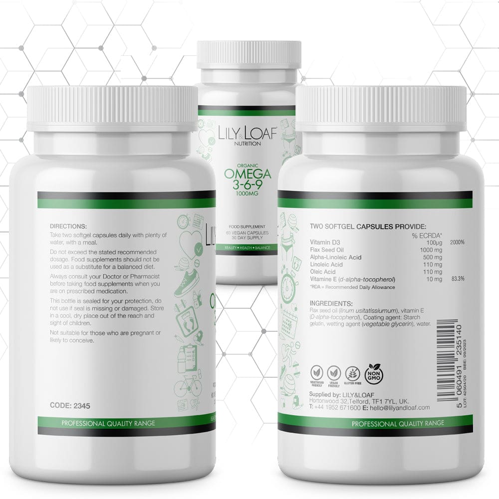 Lily and Loaf - Omega 3-6-9 1000mg (Organic) - Softgel Capsule