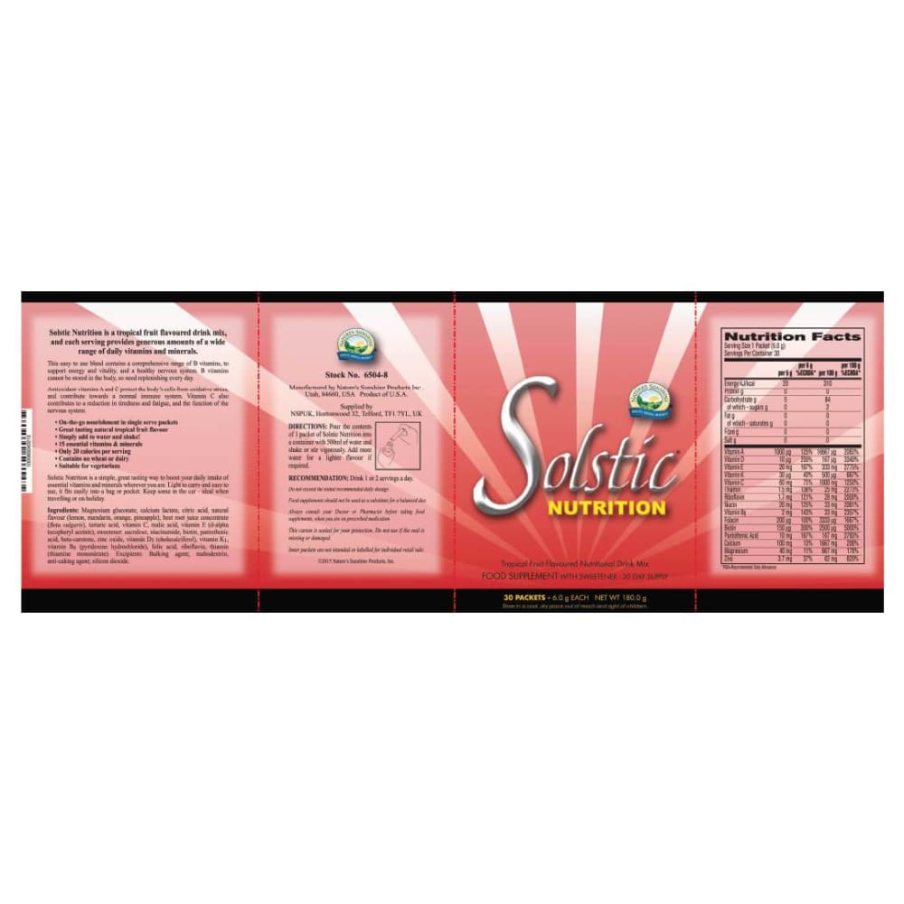 Natures Sunshine - Solstic® Nutrition (30 Sachets) - Powder