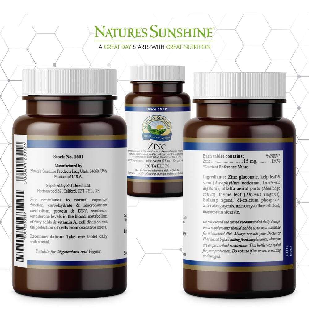 Nature’s Sunshine - Zinc (120 Tablets) - Tablet