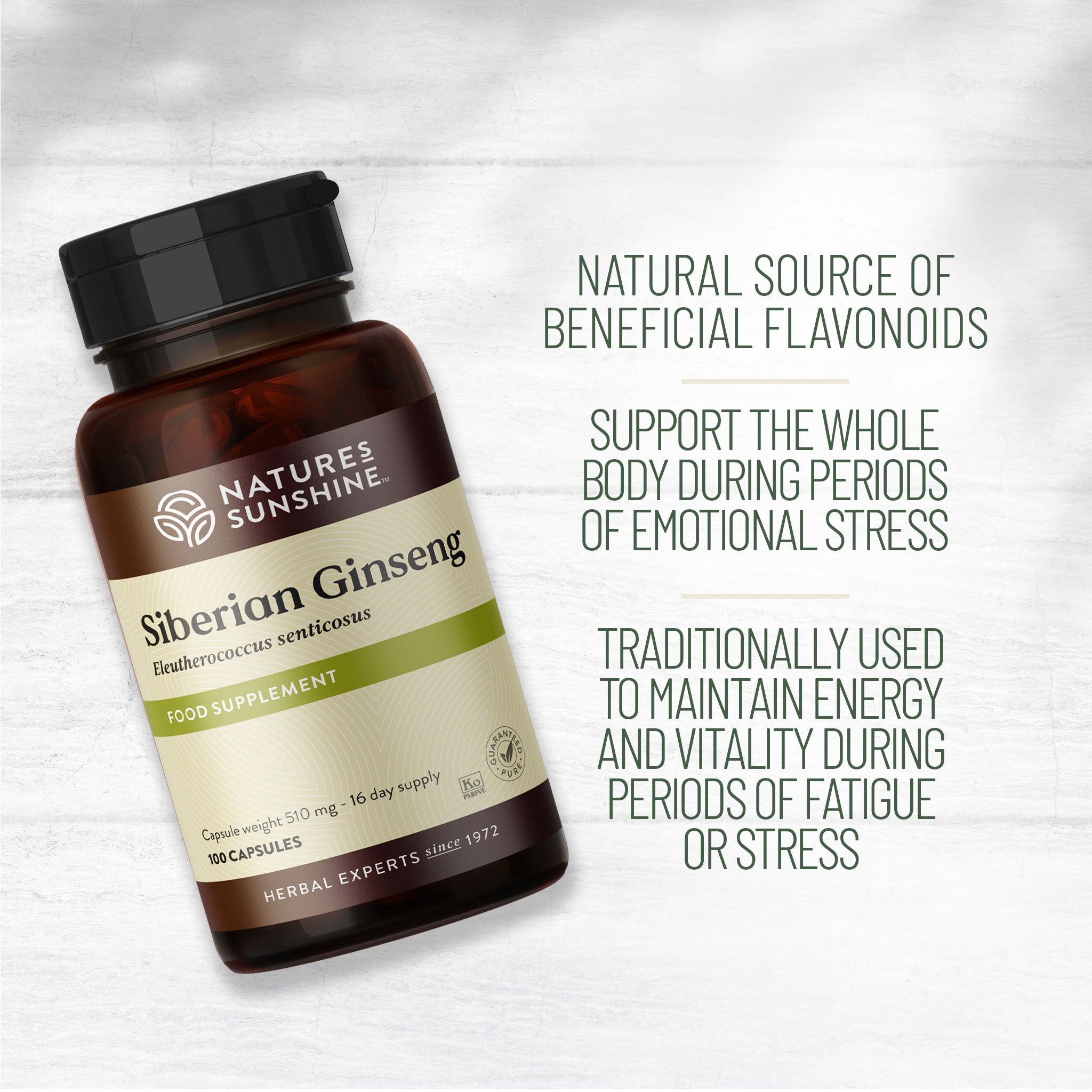 Siberian ginseng, adaptogen, anxiety, fatigue | Nature's Sunshine ...