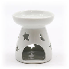 White Moon and Stars Burner
