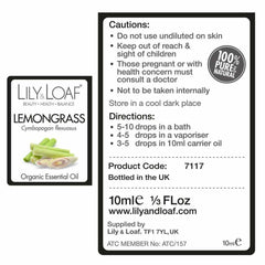 Lemongrass Organic Essential Oil