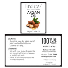 Lily and Loaf - Argan Organic Carrier Oil (100ml) - Carrier Oil