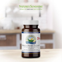 Nature’s Sunshine - Ginkgo Biloba Extract - Timed Release (30 Tablets) - Capsule