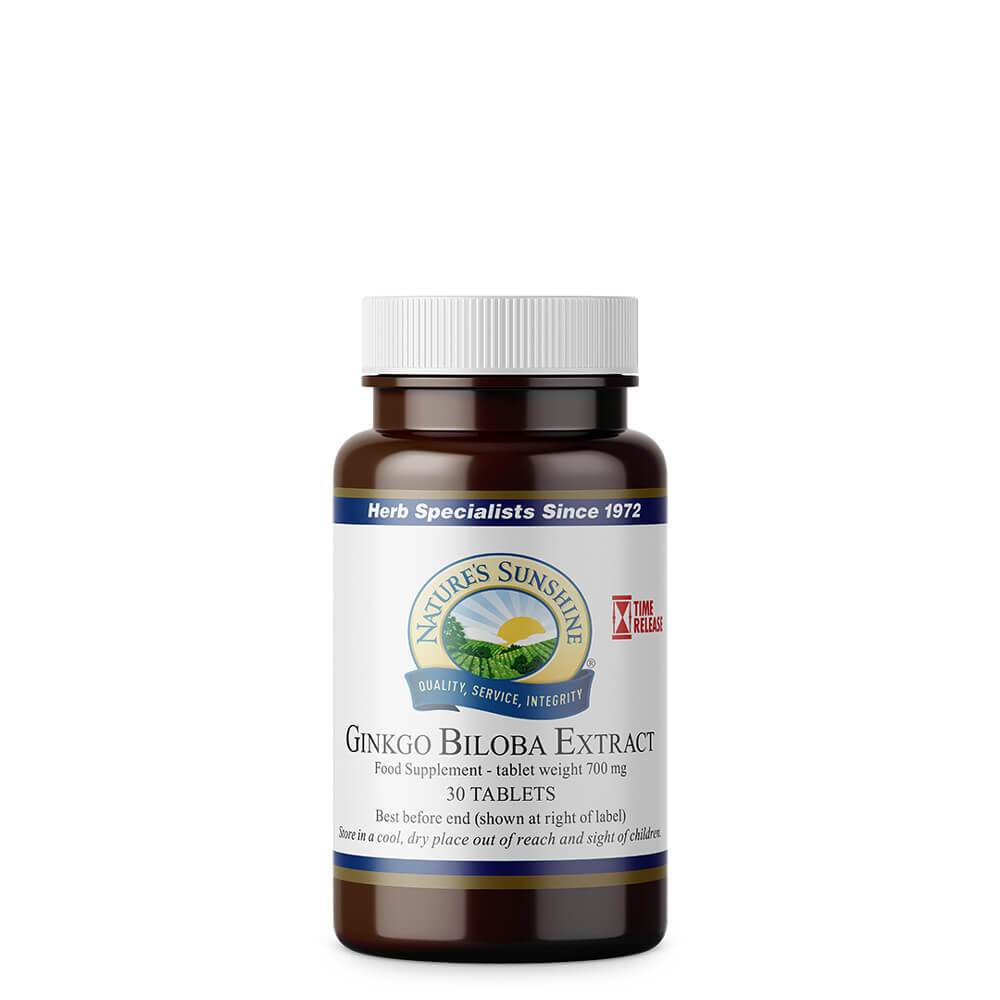 Natures Sunshine - Ginkgo Biloba Extract - Timed Release (30 Tablets) - Capsule